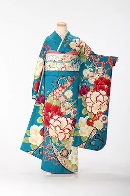 彦根でレンタルできる青色の振袖