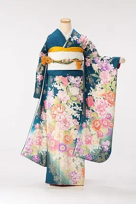 彦根でレンタルできる青色の振袖